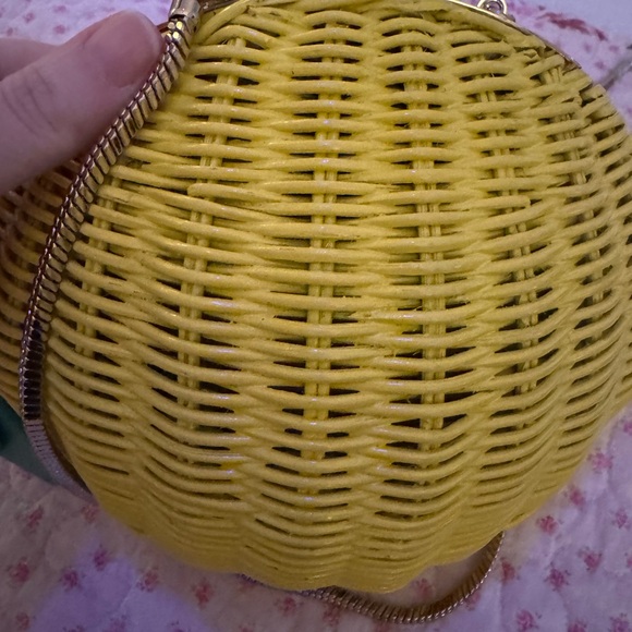 Kate Spade Yellow Woven Crossbody Bag - Picture 4 of 4